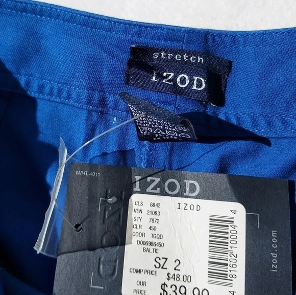 NWT IZOD Womens Stretch Adjustable Length Cargo Pants Size 2 in Blue - Picture 9 of 9